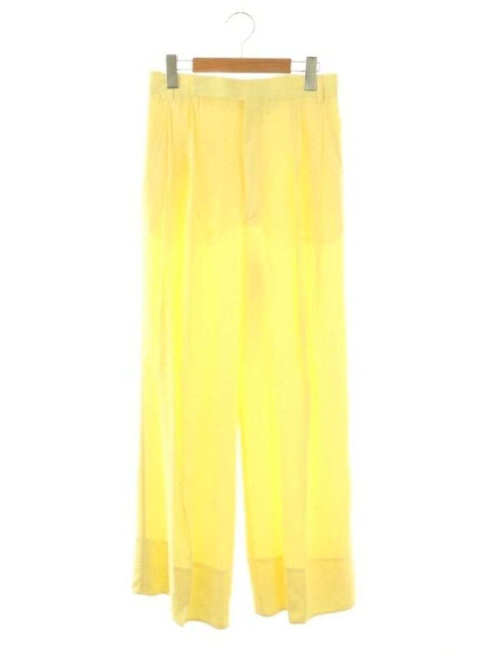 Celine 2 Tuck Wide Pants 36 Yellow Cx OS